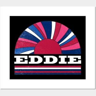 Eddie Proud Name Personalized Retro Flowers Beautiful Posters and Art